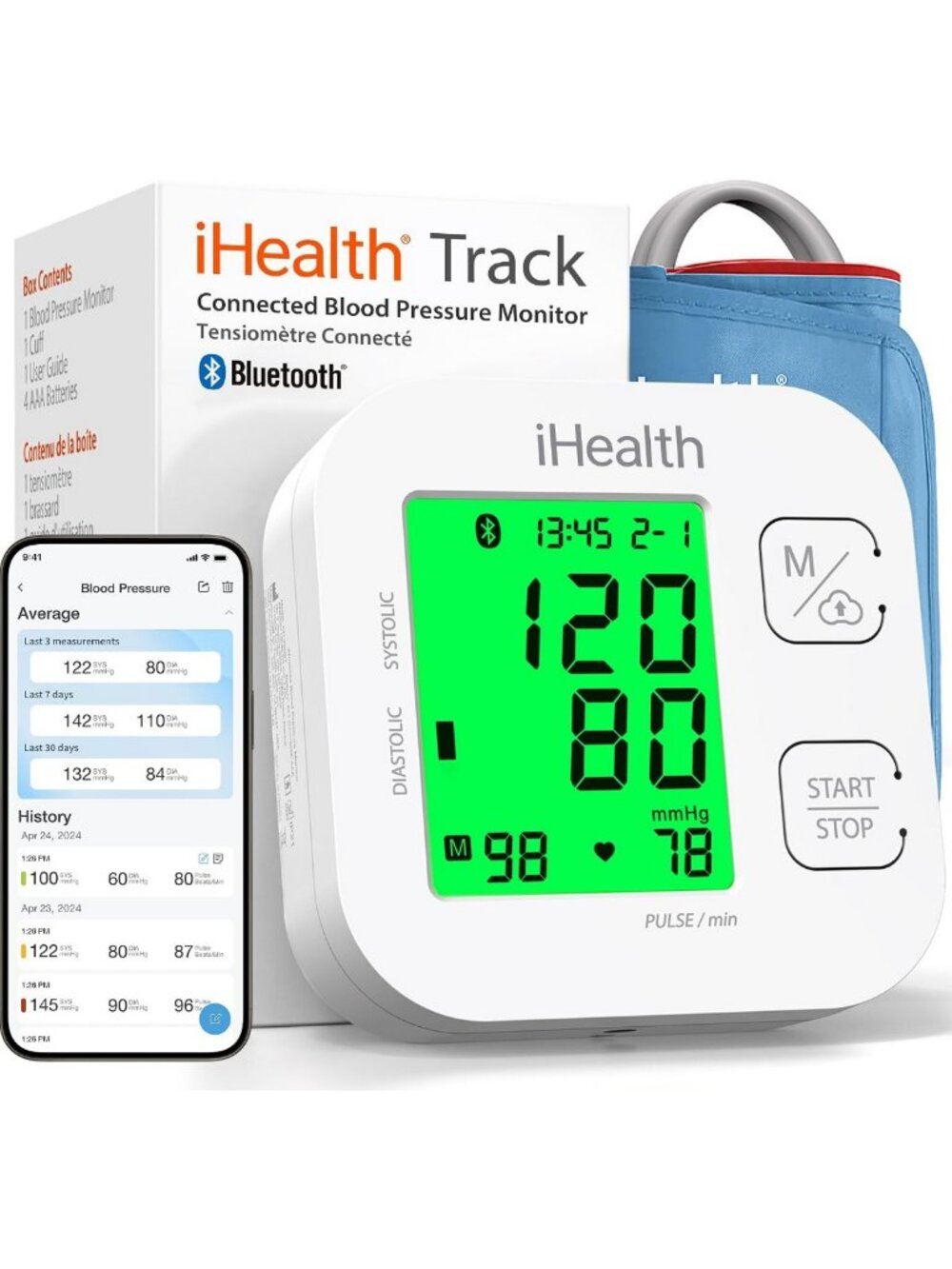 Smart Upper Arm Blood Pressure Monitor with Wide Cuff - Accurate Health Tracker